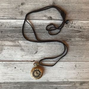 Vintage Golden Pocket Watch Necklace